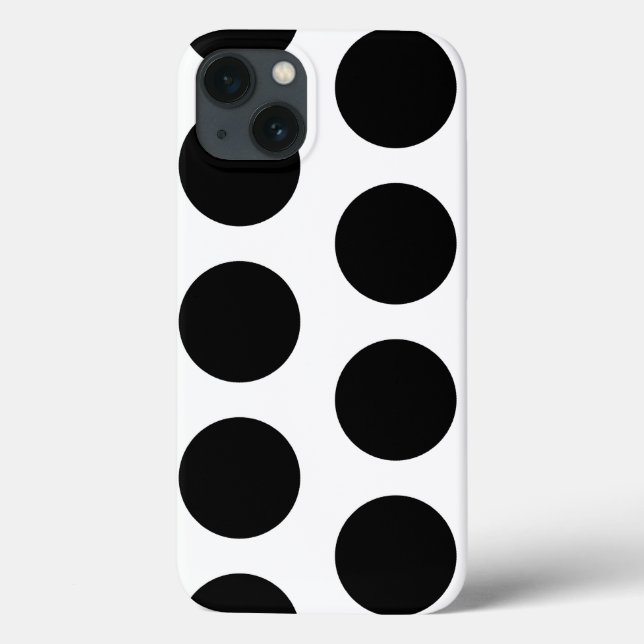 Big White and Black Polka Dots Case-Mate iPhone Hülle (Rückseite)