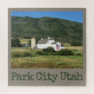 Big White Barn Park Stadt Utah Landschaftliches Pu Puzzle