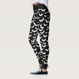 Big White Bats Pants Leggings