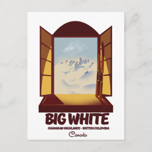 Big White British Columbia Kanada Skipposter Postkarte