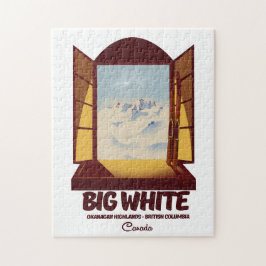 Big White British Columbia Kanada Skipposter Puzzle