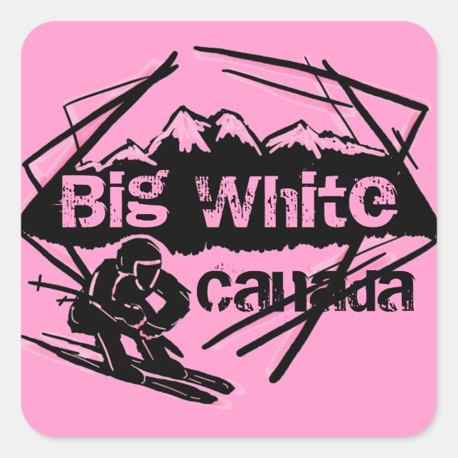 Big White Canada Skilifte pink Aufkleber (Vorderseite)