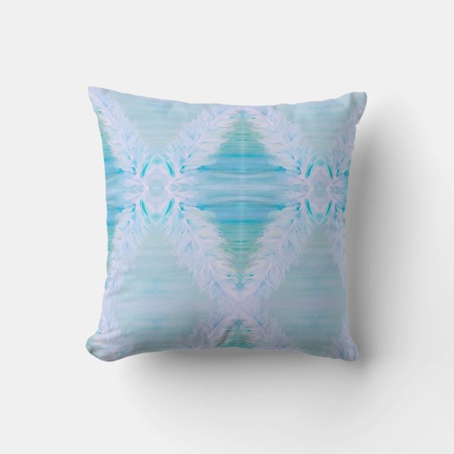 Big White Feather Kissen (Vorderseite)