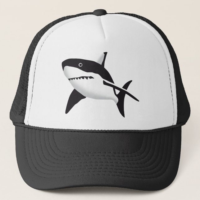 big white shark truckerkappe (Vorderseite)