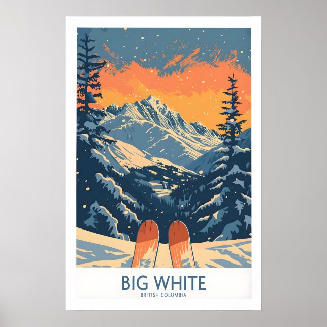 Big White Ski Print - British Columbi 1 Poster (Vorne)
