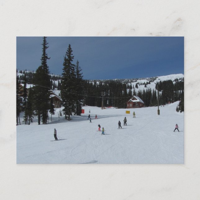 Big White Ski Szene Postkarte (Vorderseite)
