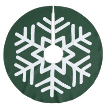 Big White Snowflake auf Forest Green