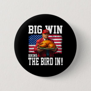 Big Win bringt Vogel in Erntedank lustigen Trump Button
