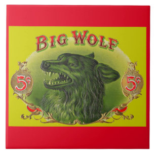 Big Wolf Zigarrenlabel Fliese