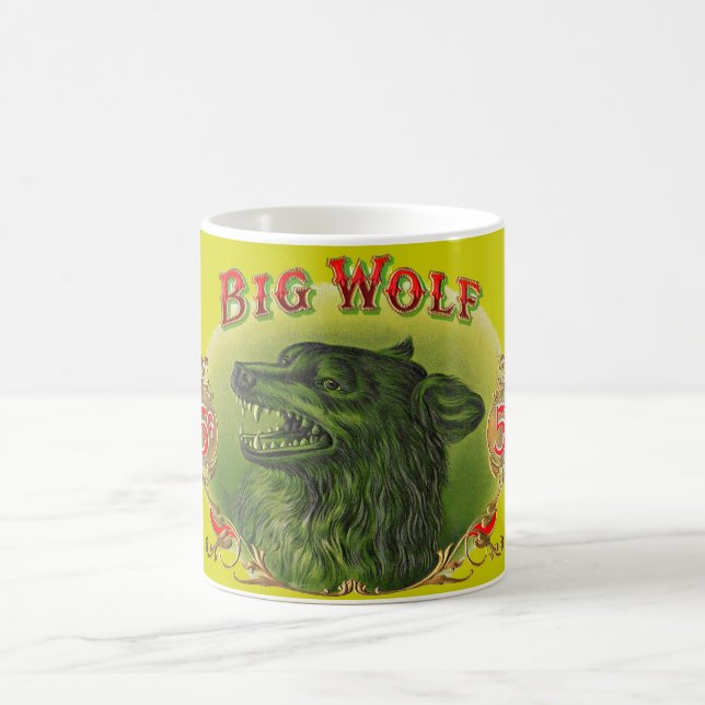 Big Wolf Zigarrenlabel Kaffeetasse (Mittel)