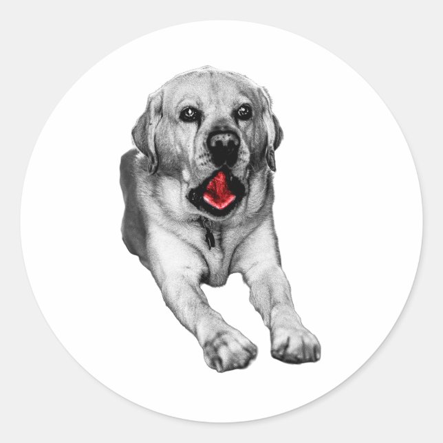 Big Yawn, Red Spark Runder Aufkleber (Vorderseite)