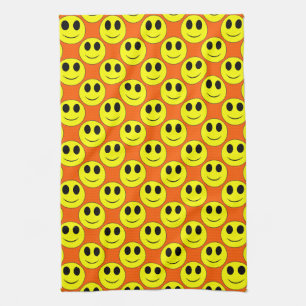 Big Yellow Allover Orange Küche Handtuch
