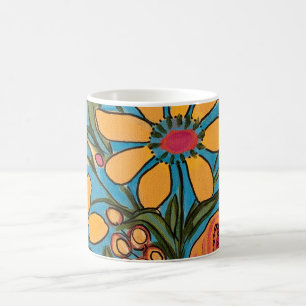Big Yellow Blooms Bouquet Boho Kaffeetasse