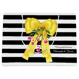 Big Yellow Bow Custom Gift Bag Große Geschenktüte