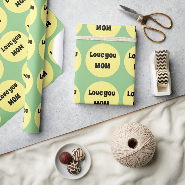 Big Yellow Dot Wrapping Paper Geschenkpapier (Kunsthandwerk)