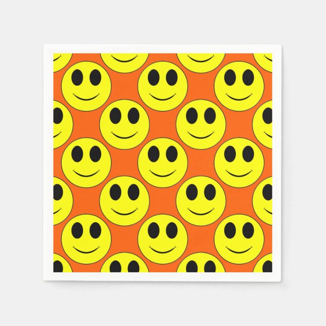 Big Yellow Happy Face Serviette (Vorderseite)