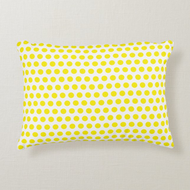 Big Yellow Polka Dots White Custom Colors Cool Dekokissen (Vorderseite)
