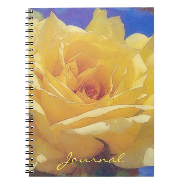 Big Yellow Rose Blume Journal Notizblock (Vorderseite)