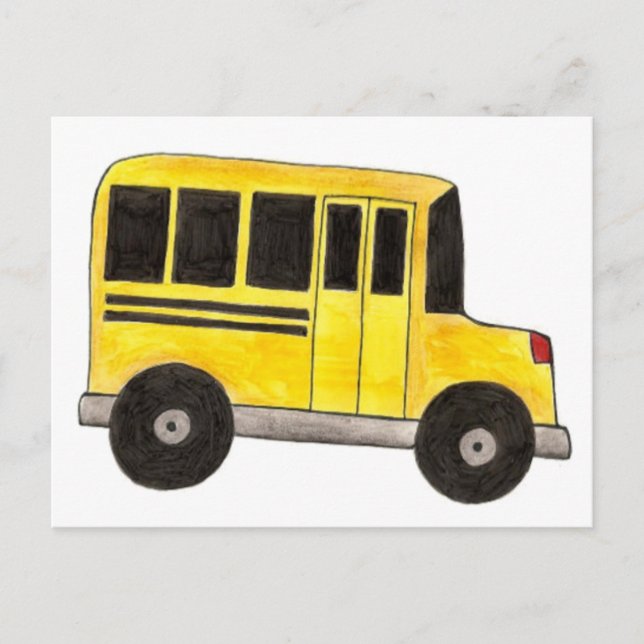 Big Yellow School Busfahrer Lehrer Postkarten (Vorderseite)