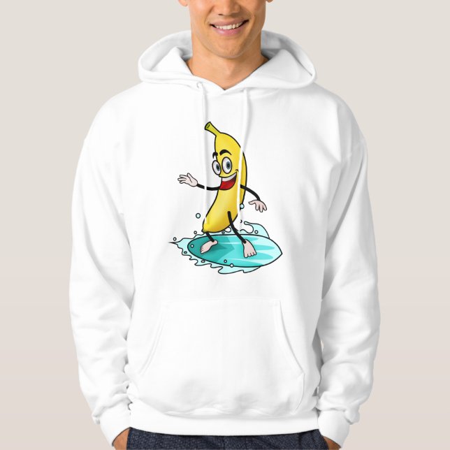 Big Yellow Surfbanana Hoodie (Vorderseite)