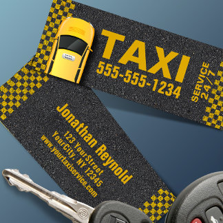 Big Yellow Taxi Phone Number 24/7 Service Mini Visitenkarte