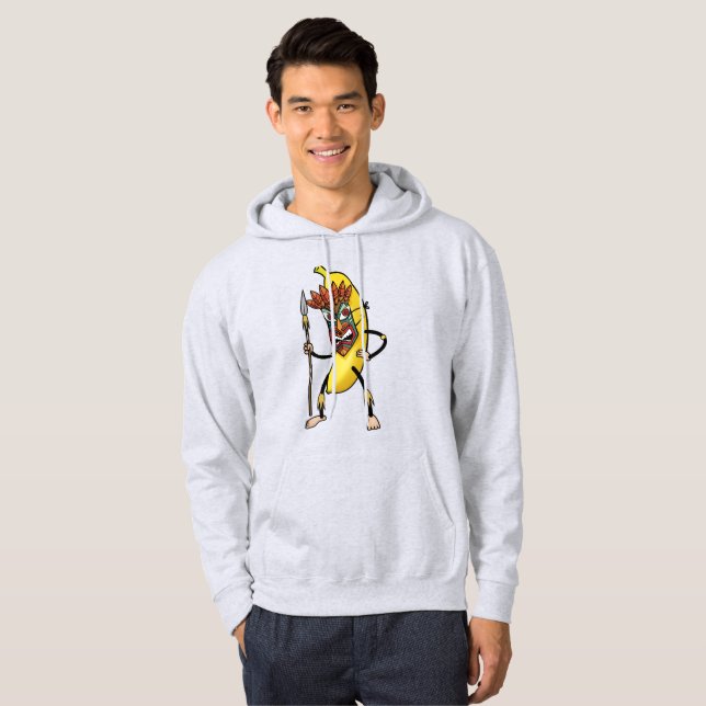 Big Yellow Tribal Masked Banana Hoodie (Vorne ganz)