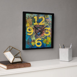 Big Zahl Quadratische Wanduhr