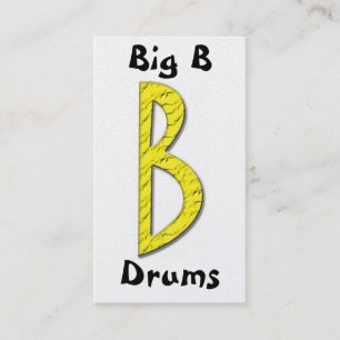 BigBdrumslogo2, großes B, Trommeln Visitenkarte