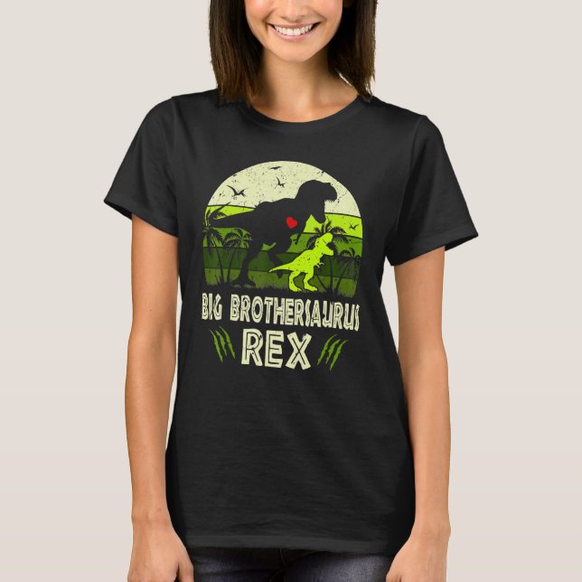 Bigbrosaurus Rex Dinosaur Big Bro Saurus Brother F T-Shirt (Vorderseite)