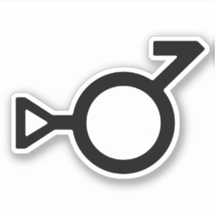 Bigender Drittes Geschlecht Geschlechtssymbol Aufkleber