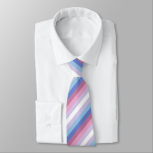 Bigender Flag Neck Tie Krawatte