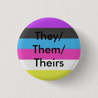 Bigender Flagge knöpfen sie/sie/ihre Button