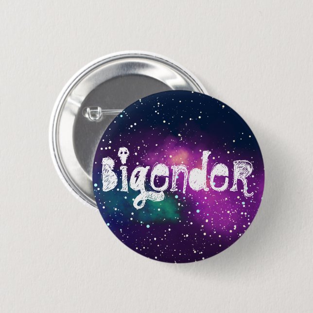 Bigender kundengerechte Galaxie-Identität Button (Vorne & Hinten)