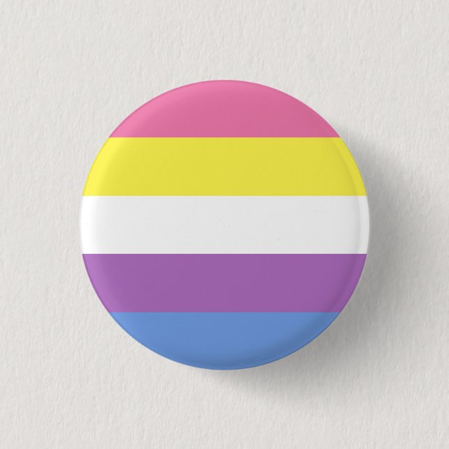 Bigender-Pride-Button (gelb) Button (Vorderseite)