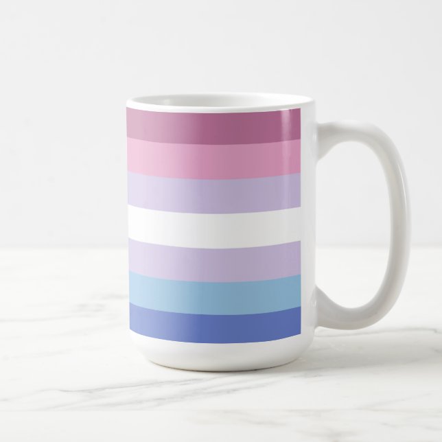 Bigender-Pride-Flag Kaffeetasse (Rechts)