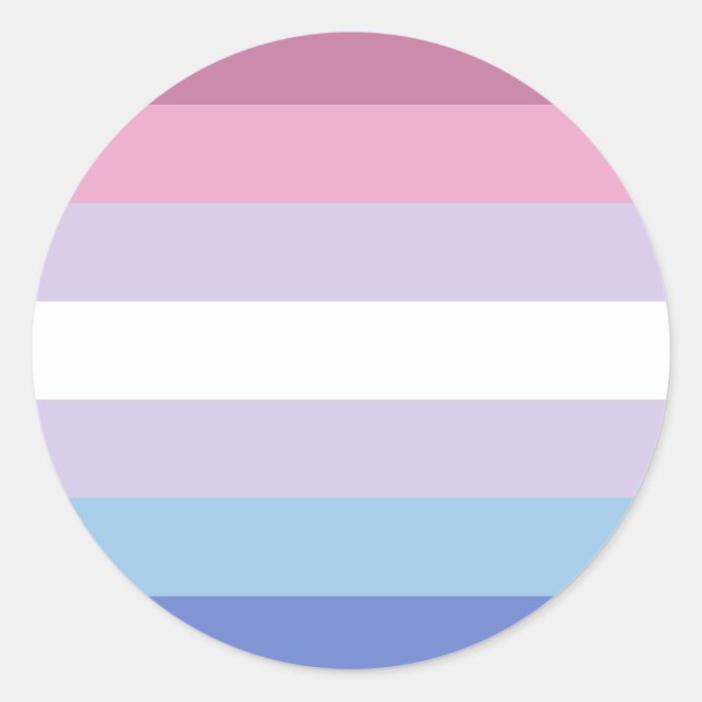 Bigender-Pride-Markierung Runder Aufkleber (Vorderseite)