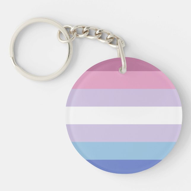 Bigender-Pride-Markierung Schlüsselanhänger (Vorderseite)