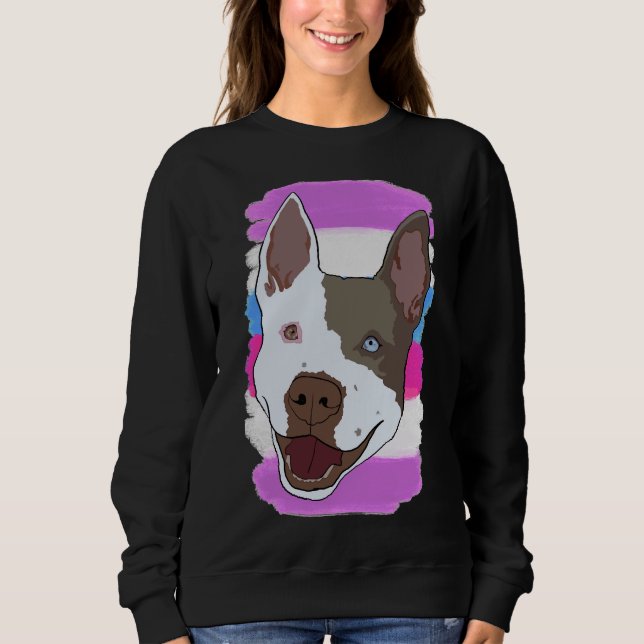 Bigender Pride Pitbull Sweatshirt (Vorderseite)