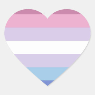 Bigender-Stolz-Flagge Herz-Aufkleber