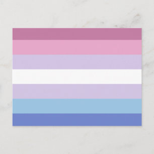 Bigender-Stolz-Flagge Postkarte