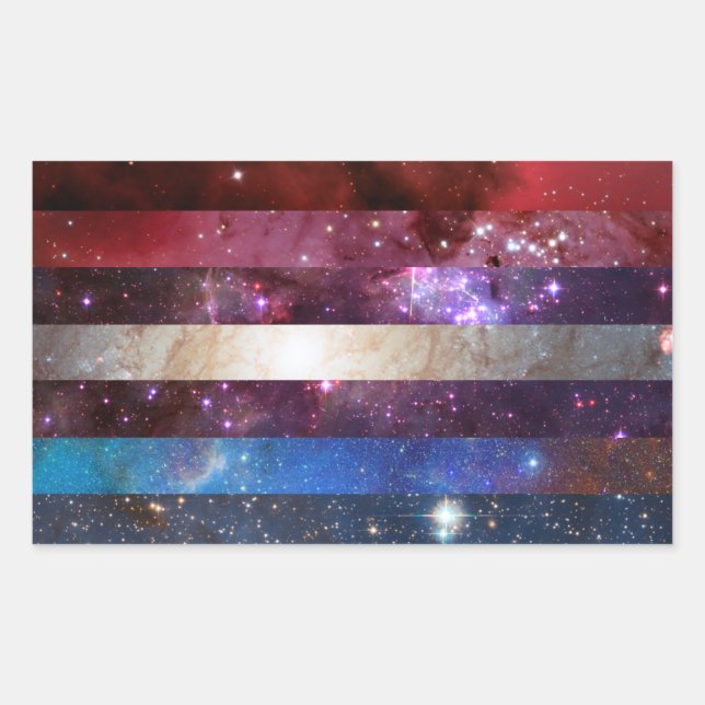 Bigennebulaflagge Rechteckiger Aufkleber (Vorderseite)