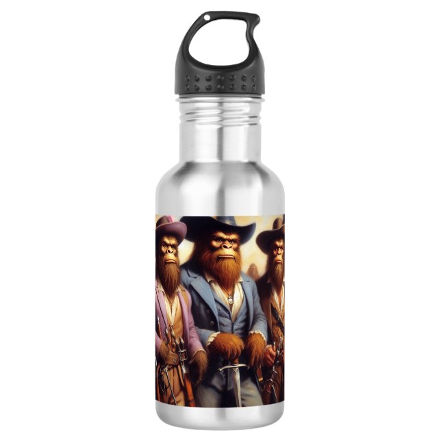 Bigfoot 3 Musketeers Edelstahlflasche (Vorderseite)