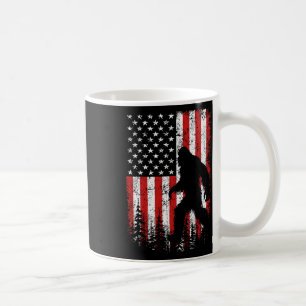 Bigfoot 4. Juli American Flag Patriotic Red Wh Kaffeetasse
