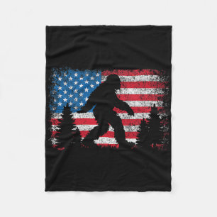 Bigfoot 4. Juli Amerikanische USA-Flagge Patriotis Fleecedecke