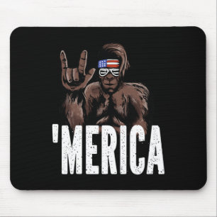 Bigfoot 4. Juli Amerikanischer Unabhängigkeitstag Mousepad