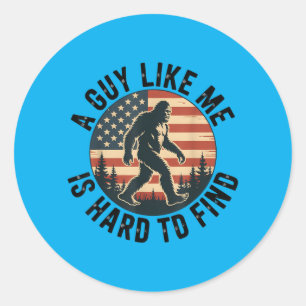 Bigfoot 4. Juli Patriotischer Sasquatch Humor Graf Runder Aufkleber