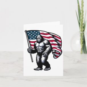 Bigfoot 4. Juli Sasquatch American USA Flag Pa Karte