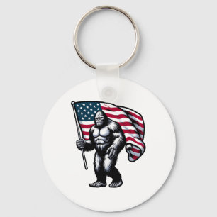 Bigfoot 4. Juli Sasquatch American USA Flag Pa Schlüsselanhänger