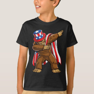 Bigfoot 4. Juli Sasquatch Amerikanische Flagge T-Shirt