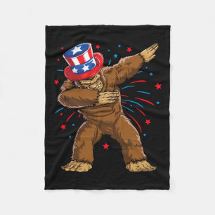 Bigfoot 4. Juli Shirts Sasquatch Amerikanische Fla Fleecedecke
